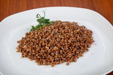 Delicious boiled buckwheat