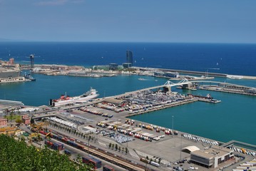 Port morski - Barcelona - obrazy, fototapety, plakaty