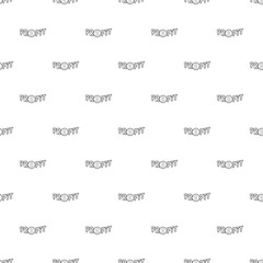 Profit word with a dollar sign icon in outline style on a white background