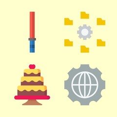 food icons set. photography, service, utensil and wine graphic works