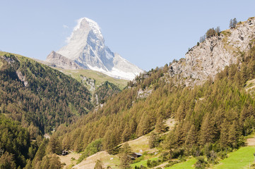 Zermatt, Furi, Zmutt, Wallis, Alpen, Matterhorn, Wanderweg, Zmuttbach, Trockener Steg,...