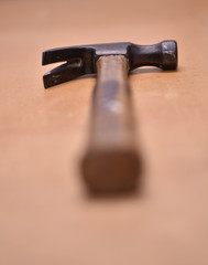 hammer on table