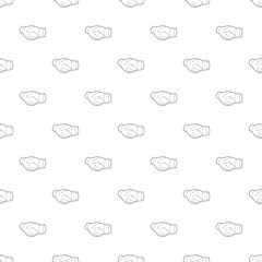 Handshake icon in outline style on a white background