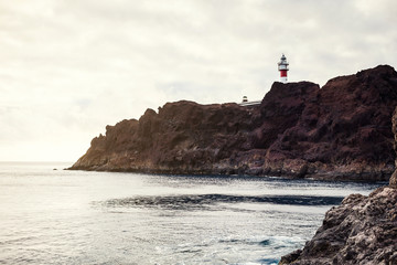 Fototapeta na wymiar Old Lighthouse the Punta de Teno in Tenerife island, Canary Island