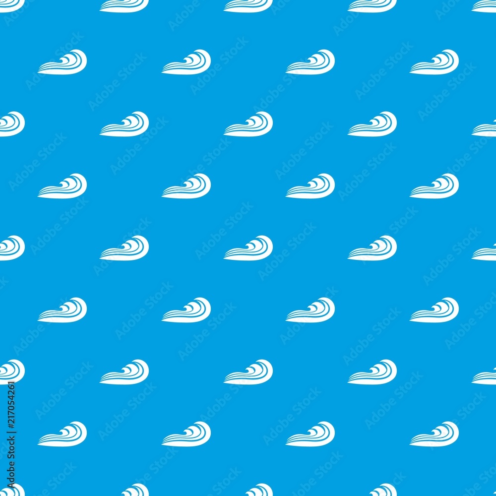 Poster wave pattern vector seamless blue repeat for any use