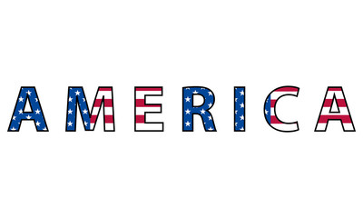 Fototapeta premium Word of America, symbol of the United States of America