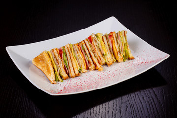 Delicious ham sandwiches