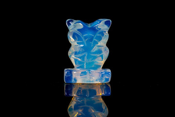 macro mineral stone owl from moonstone