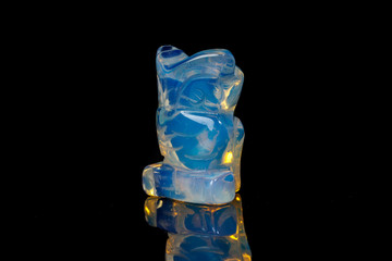 macro mineral stone owl from moonstone