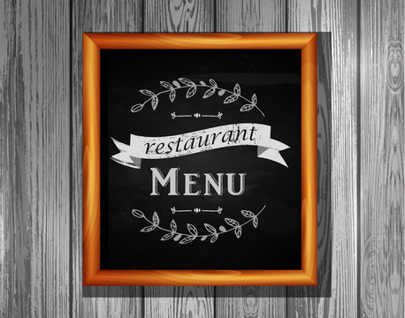 Restaurant menu board Restaurant menu bulletin board