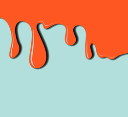 Current red paint or other similar substance on a light background. Vector element for your design.