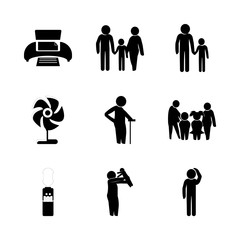 nature icons set. dust, path, endoscopy and outdoor graphic works