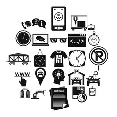 Office work icons set. Simple set of 25 office work vector icons for web isolated on white background