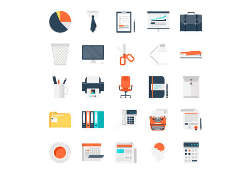 25 Office Work Icons
