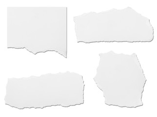 white paper ripped message torn