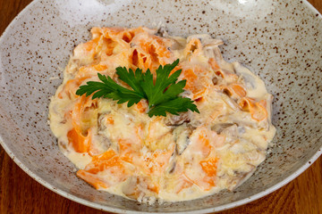 Pasta with mushrooms