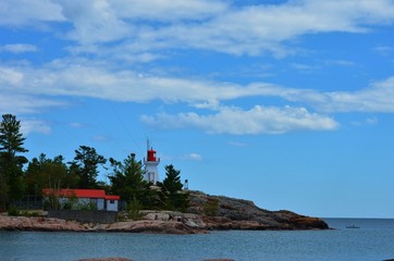 Lighthouse on Georgian Bay, Killarney, Ontario, Canada 