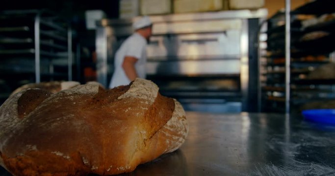 Male chef working in kitchen 4k