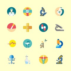 Fototapeta premium 16 hospital icons set