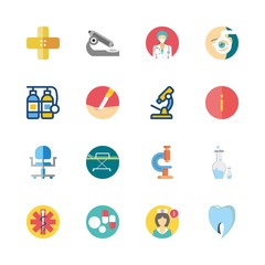 16 hospital icons set