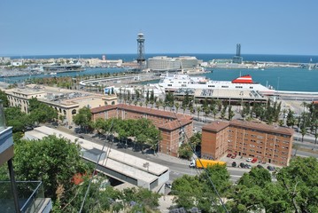 Port w Barcelonie - obrazy, fototapety, plakaty