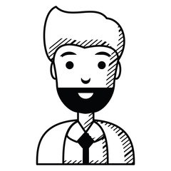 cartoon businessman icon