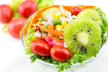 Fresh mixed vegetables salad.