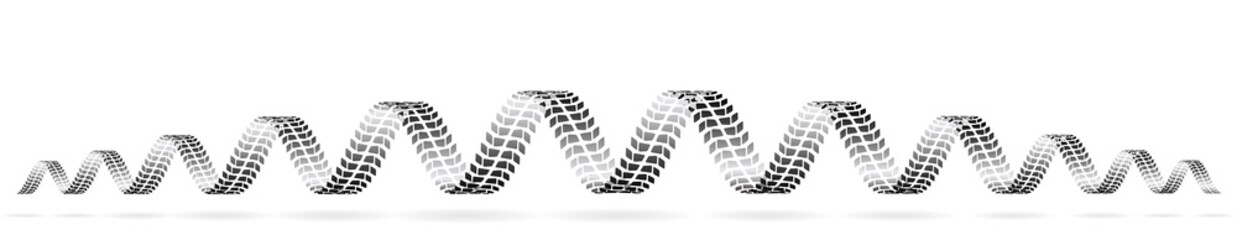 spiral progressive tire tracks