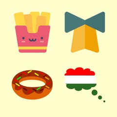 eat icons set. home, pastry, orange and sweet graphic works