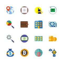 16 finance icons set