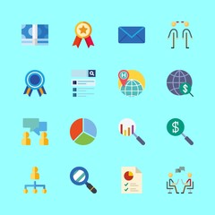16 marketing icons set