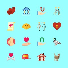 16 family icons set