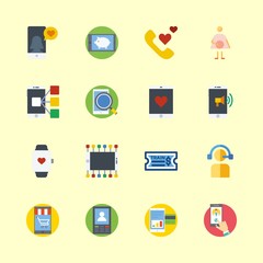 16 telephone icons set