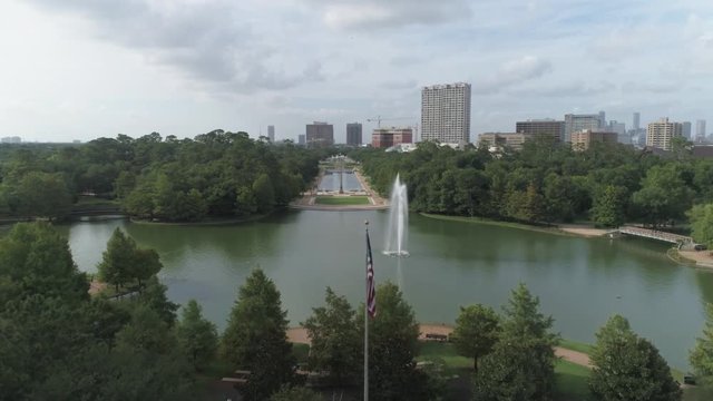This video is of an aerial of the beautiful Herman park in Houston, Texas. This video was filmed in 4k for best image quality.