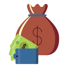 Obraz premium wallet with money design