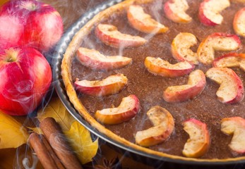Homemade tasty Pie on table