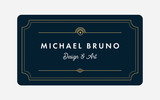 Art Deco Business & Gift Card Template  (Live Stroke Path)