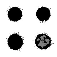 Ink stains isolated on a white background. Vector element for your ideas.