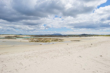 Panorama of an irish coast along the atlantic ocean in summer