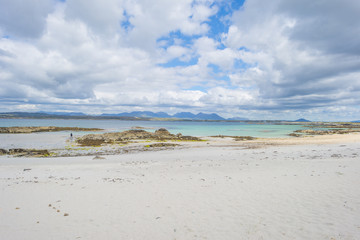 Panorama of an irish coast along the atlantic ocean in summer