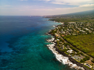 Kona Coast, Hawaii - The Big Island Aerial  - obrazy, fototapety, plakaty