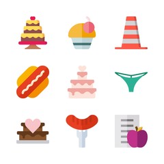 eat icons set. vanilla, icecream, isolated and swirl graphic works