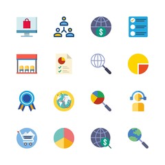 marketing icons set. social, shape, product and planning graphic works