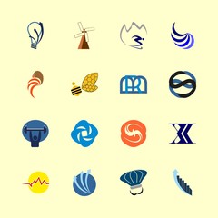 16 logo icons set