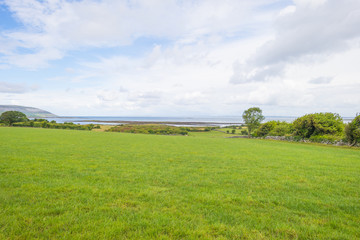 Rocky beach along the atlantic ocean in summer