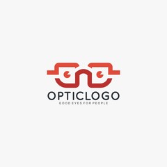 Optic glasses logo design vector