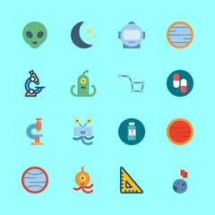 science icons set. landscape, depression, toxic and capsule graphic works