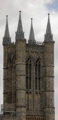 Fototapeta na wymiar Tower at Lincoln Cathedral in Lincoln, England