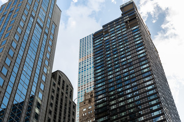 Fototapeta na wymiar New York City / USA - JUL 27 2018: Skyscraper of Lexington Avenue in Midtown Manhattan