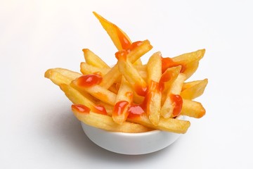 Homemade pile of appetizing french fries